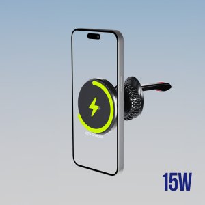 Ładowarka Allity Allity uchwyt samochodowy do kratki ACH-300 magnetyczny z ładowaniem bezprzewodowym czarny 15W 3