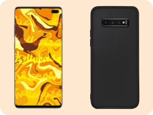 Hello Case ETUI DO SAMSUNG GALAXY S10 PLUS GUMOWE OBUDOWA CZARNE MATOWE SILIKON SLIM 4