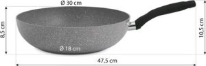 Patelnia De Gusto wok 30cm 7