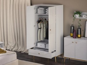 ML Meble Szafa GALENA 2D biały połysk ML MEBLE 5