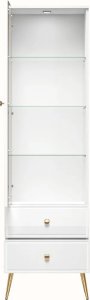 ML Meble Witryna wysoka GALENA biały połysk z podświetleniem ML MEBLE 2
