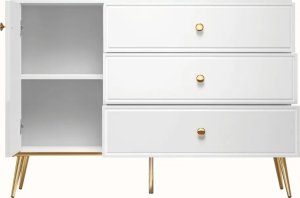 ML Meble Komoda GALENA 1D3S biały połysk ML MEBLE 2