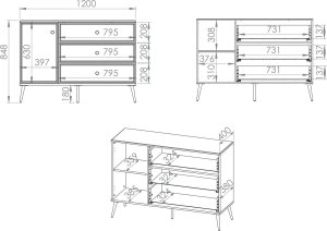 ML Meble Komoda GALENA 1D3S biały połysk ML MEBLE 10