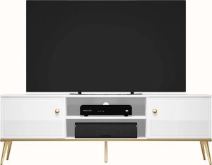 ML Meble Szafka RTV GALENA 160 biały połysk ML MEBLE 3