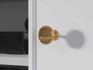 ML Meble Szafka RTV GALENA 160 biały połysk ML MEBLE 6