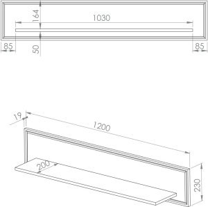 ML Meble Półka GALENA biały połysk ML MEBLE 5