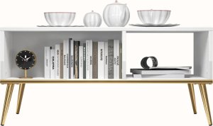 ML Meble Ława GALENA 90x60 biały połysk ML MEBLE 3