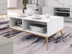 ML Meble Ława GALENA 90x60 biały połysk ML MEBLE 4