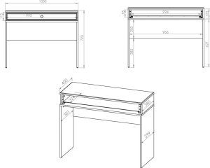 ML Meble Toaletka GALENA biały połysk ML MEBLE 7