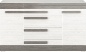 ML Meble Komoda BIANKA 2D4S 165 sosna śnieżna/szara ML MEBLE 3