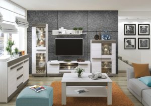 ML Meble Komoda BIANKA 2D4S 165 sosna śnieżna/szara ML MEBLE 8