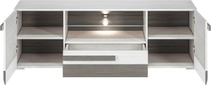 ML Meble Szafka RTV BIANKA 165 sosna śnieżna/szara ML MEBLE 4