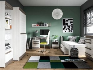 Biurko ML Meble Bianka Szare 150 cm x 55 cm 8