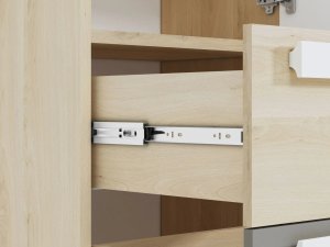 ML Meble Szafa DOT 1D buk/biała/szara bieliźniarka ML MEBLE 7