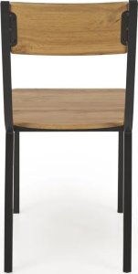 Halmar Zestaw MILTON stół + 4 krzesła dąb naturalny/czarny HALMAR 11