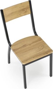 Halmar Zestaw MILTON stół + 4 krzesła dąb naturalny/czarny HALMAR 12