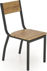 Halmar Zestaw MILTON stół + 4 krzesła dąb naturalny/czarny HALMAR 6