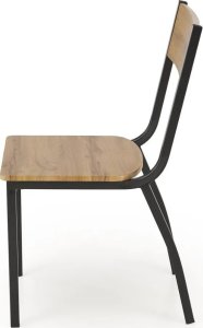 Halmar Zestaw MILTON stół + 4 krzesła dąb naturalny/czarny HALMAR 7