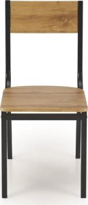 Halmar Zestaw MILTON stół + 4 krzesła dąb naturalny/czarny HALMAR 8