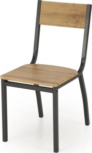 Halmar Zestaw MILTON stół + 4 krzesła dąb naturalny/czarny HALMAR 10