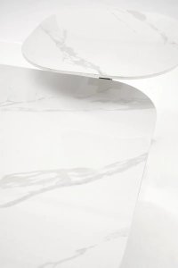 Halmar Ława BORNA S 50x50 biały marmur/czarna HALMAR 11
