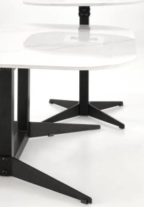 Halmar Ława BORNA S 50x50 biały marmur/czarna HALMAR 12