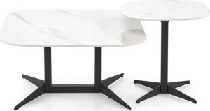 Halmar Ława BORNA S 50x50 biały marmur/czarna HALMAR 9