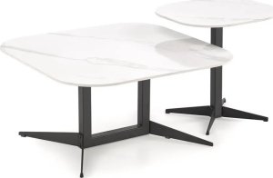 Halmar Ława BORNA S 50x50 biały marmur/czarna HALMAR 10