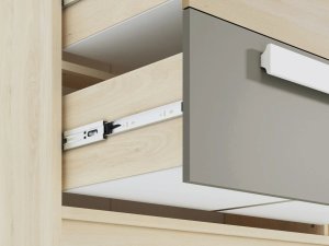 ML Meble Komoda DOT 138 buk/biała/szara ML MEBLE 6