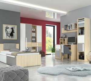 Biurko ML Meble Dot Dąb Sonoma 118.5 cm x 54 cm 8