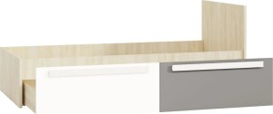 ML Meble Łóżko DOT 90x200 buk/białe/szare z szufladami ML MEBLE 2