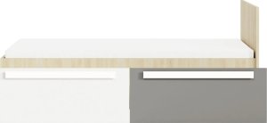 ML Meble Łóżko DOT 90x200 buk/białe/szare z szufladami ML MEBLE 3