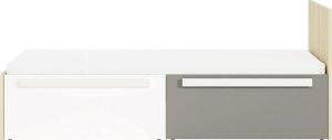 ML Meble Łóżko DOT 90x200 buk/białe/szare z szufladami ML MEBLE 4