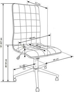 Krzesło biurowe Halmar Fotel biurowy PORTOS czarny HALMAR 3