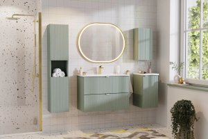 Comad Szafka łazienkowa Line Reed Green D 80-03-2D zielona COMAD 9