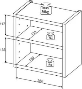 Comad Szafka łazienkowa Line Reed Green D 83-30-1DQ 30x30cm zielona COMAD 8