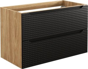Comad Szafka pod umywalkę LUXOR BLACK 82-90-2S 90cm dąb olejowany/czarna COMAD 1