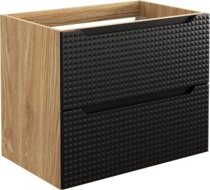 Comad Szafka pod umywalkę LUXOR BLACK 82-70-2S 70cm dąb olejowany/czarna COMAD 1