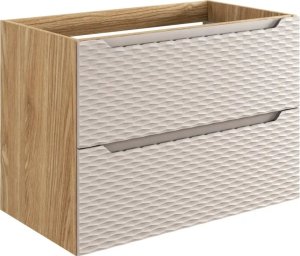 Comad Szafka pod umywalkę OCEAN BEIGE 82-80-2S 80cm dąb olejowany/beżowa COMAD 1