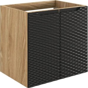 Comad Szafka pod umywalkę OCEAN BLACK 82-60-2D 60cm dąb olejowany/czarna COMAD 1