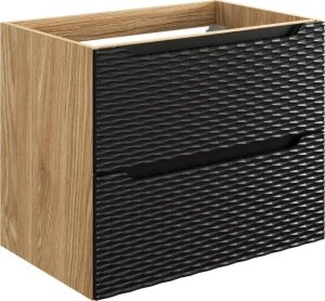 Comad Szafka pod umywalkę OCEAN BLACK 82-70-2S 70cm dąb olejowany/czarna COMAD 1