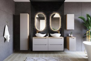 Comad Szafka pod umywalkę OCEAN BEIGE 82-70-2S 70cm dąb olejowany/beżowa COMAD 7