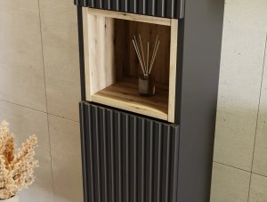 Comad Szafka łazienkowa NOVA BLACK D 80-03-2D czarna COMAD 6