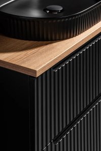 Comad Szafka pod umywalkę NOVA BLACK 82-50-2S 50cm czarna COMAD 11