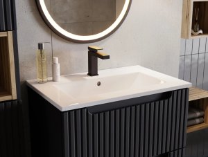 Comad Szafka pod umywalkę NOVA BLACK 82-50-2S 50cm czarna COMAD 14