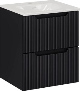 Comad Szafka pod umywalkę NOVA BLACK 82-50-2S 50cm czarna COMAD 5