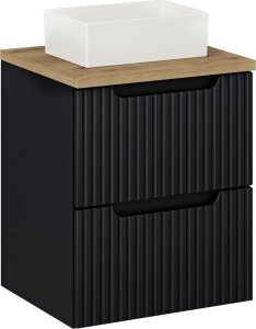Comad Szafka pod umywalkę NOVA BLACK 82-50-2S 50cm czarna COMAD 8