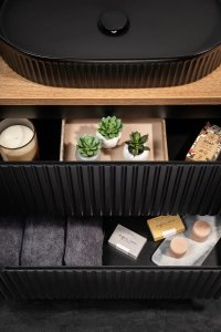 Comad Szafka pod umywalkę NOVA BLACK 82-50-2S 50cm czarna COMAD 10