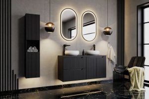 Comad Szafka łazienkowa NOVA BLACK D2 81-30-1D 30cm czarna COMAD 9