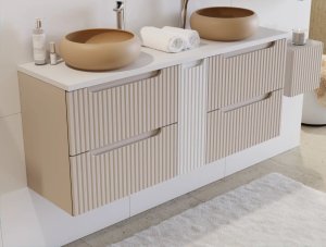 Comad Szafka pod umywalkę NOVA CASHMERE 82-60-2S 60cm kaszmirowa COMAD 12
